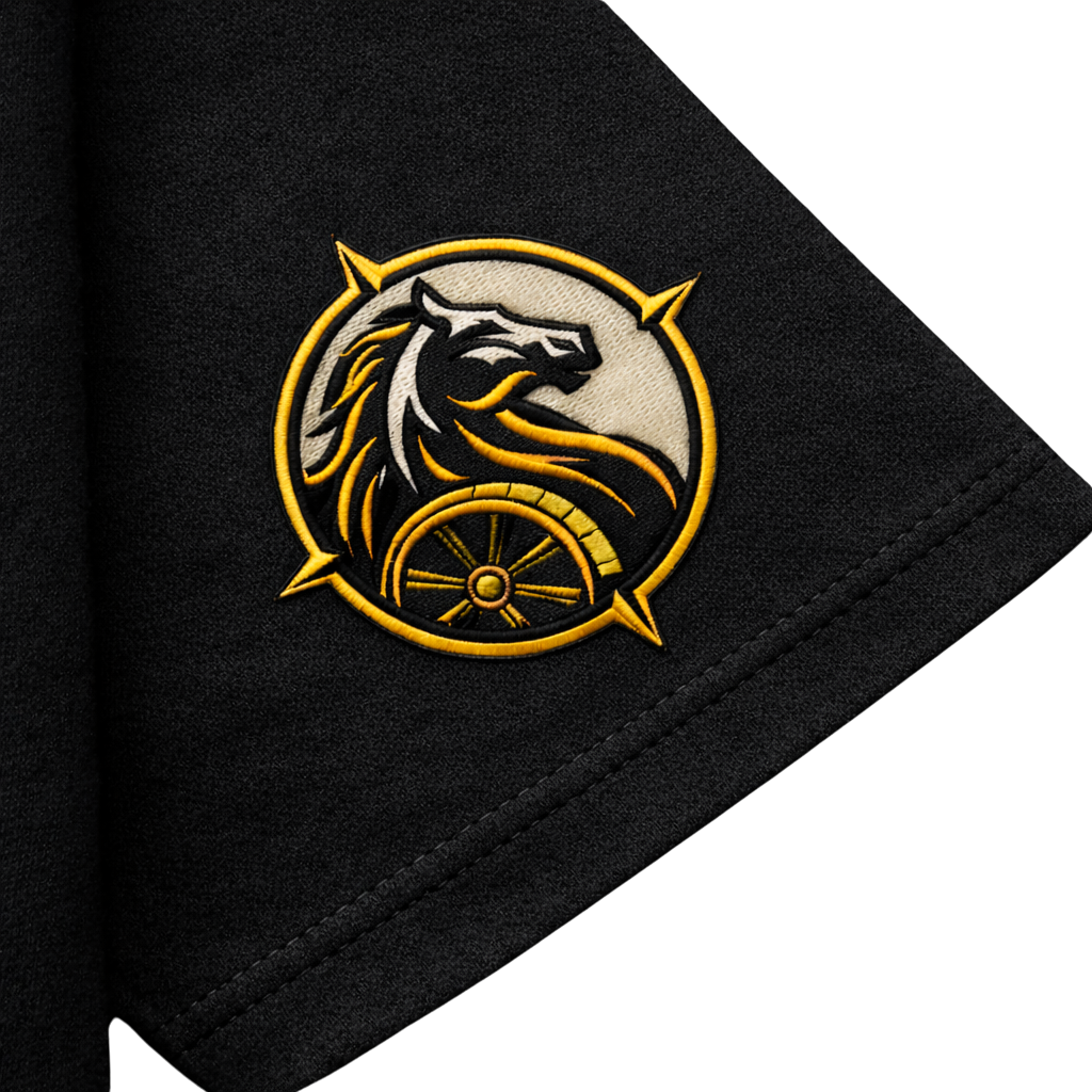 Logo sleeve close-up