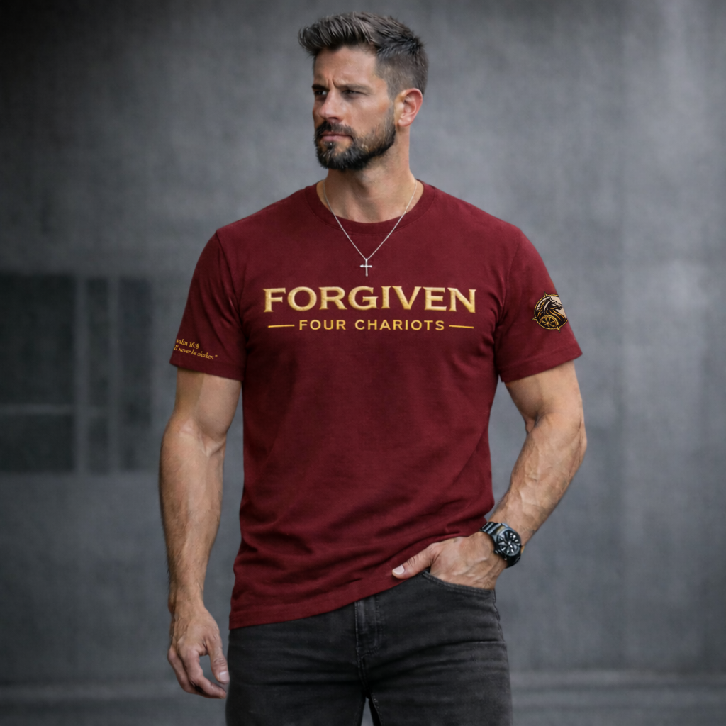 FORGIVEN Tee on model