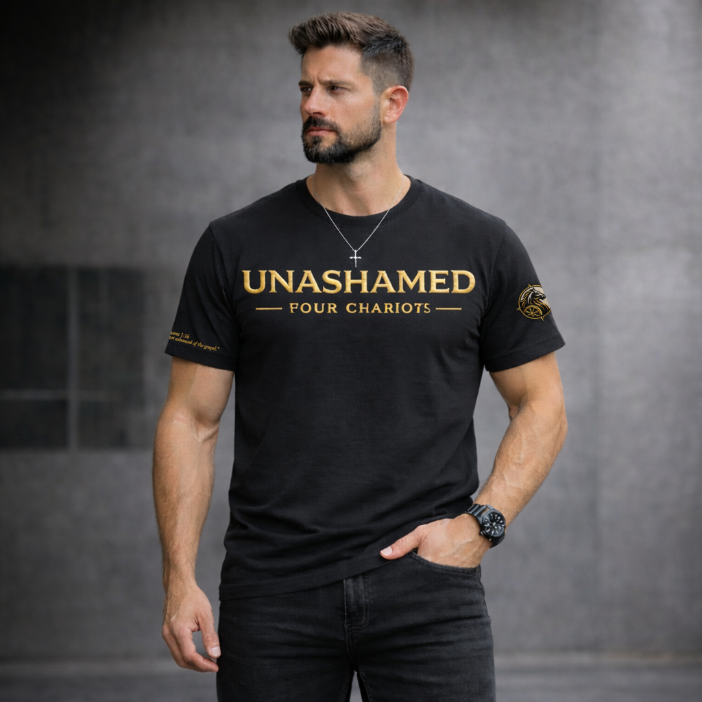 UNASHAMED Tee on model