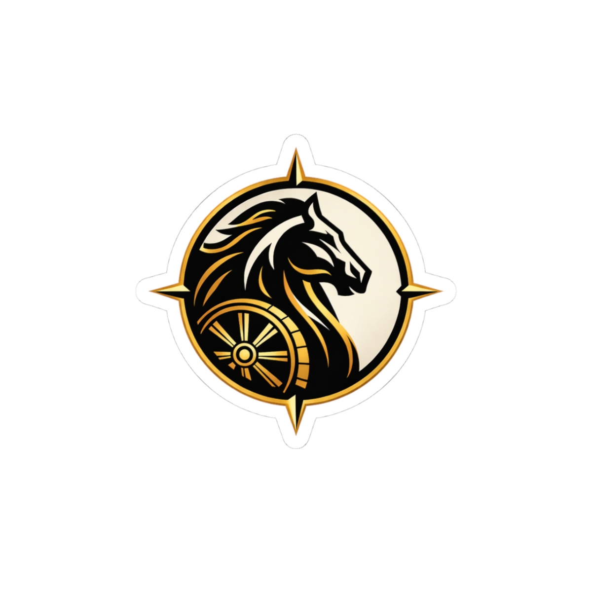FOUR CHARIOTS Foundation Seal Sticker