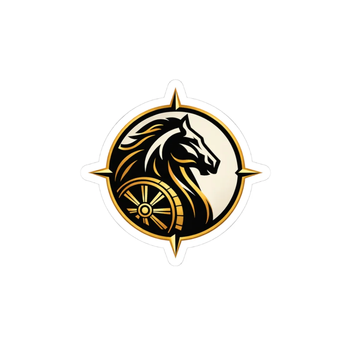 FOUR CHARIOTS Foundation Seal Sticker