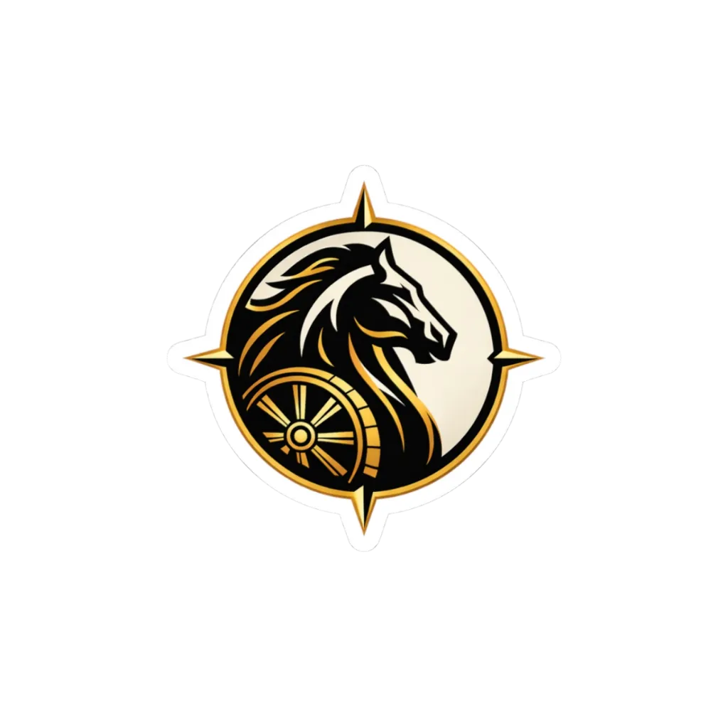 FOUR CHARIOTS Foundation Seal Sticker